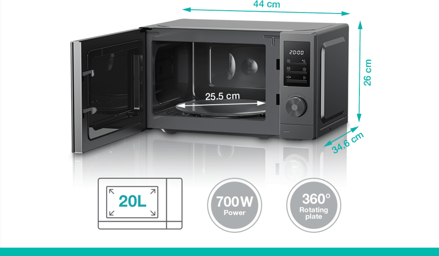 Мікрохвильова піч GORENJE MO20A3T4