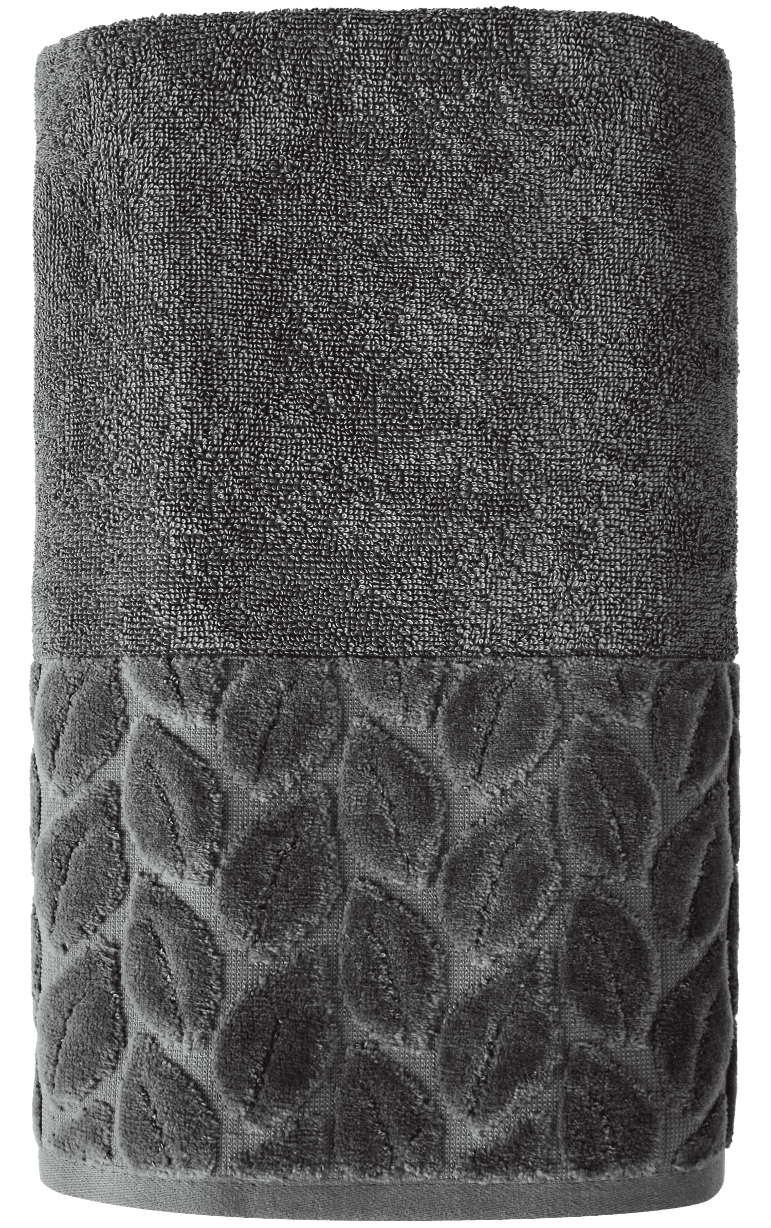 Текстиль банний SOHO Рушник 70*140 бавовна 100% Leaves Dark Gray