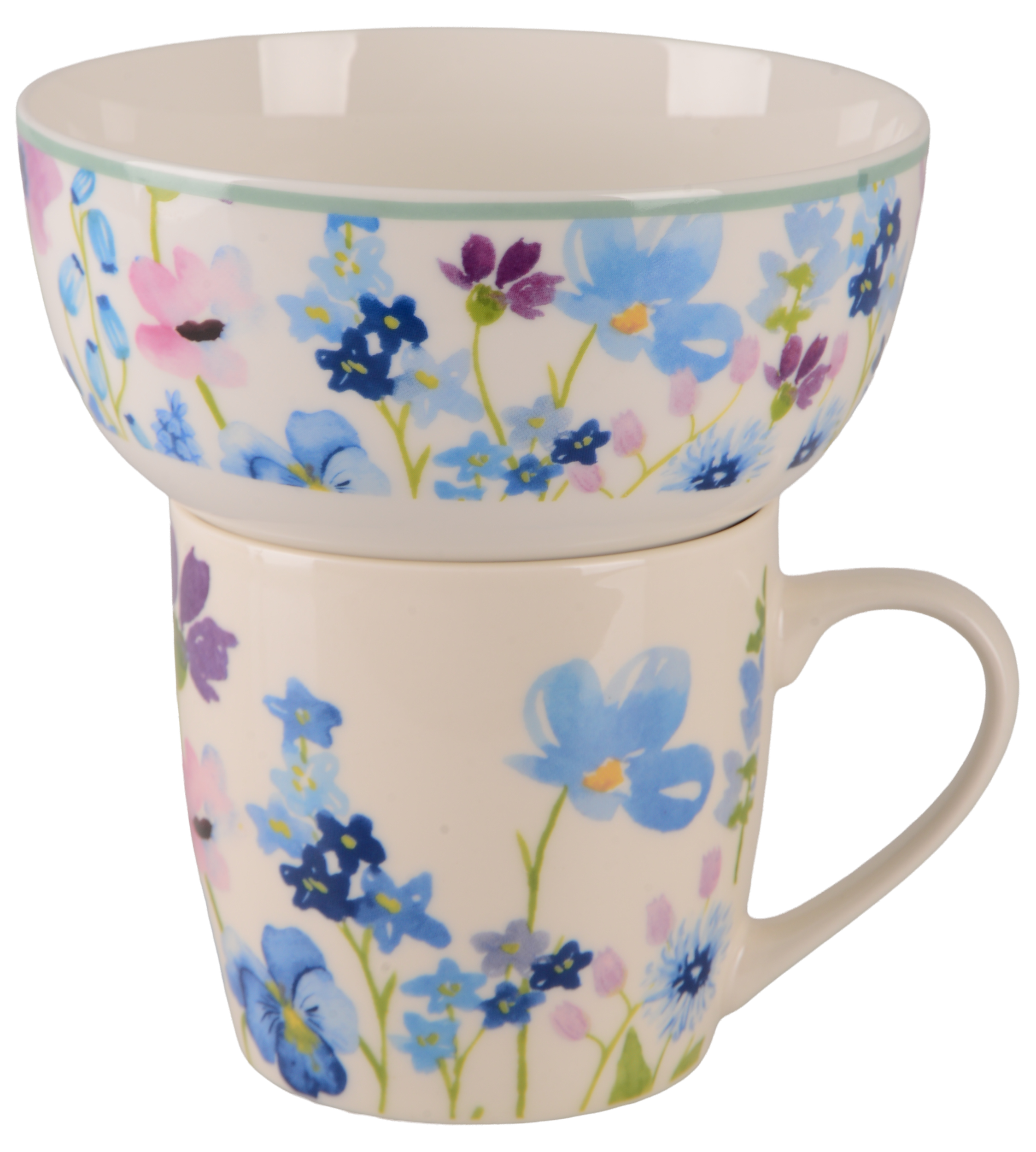 Набір для сніданку Limited Edition Flowers Blue, 2 предмети