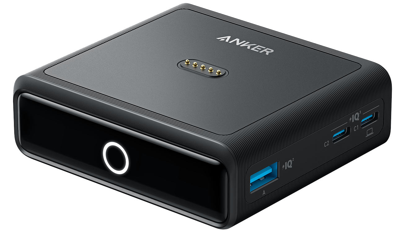 мережева зарядка ANKER Charging Base for Anker Prime 100W, 2xUSB-C, 1xUSB-A, Pogo pin (Чорний)