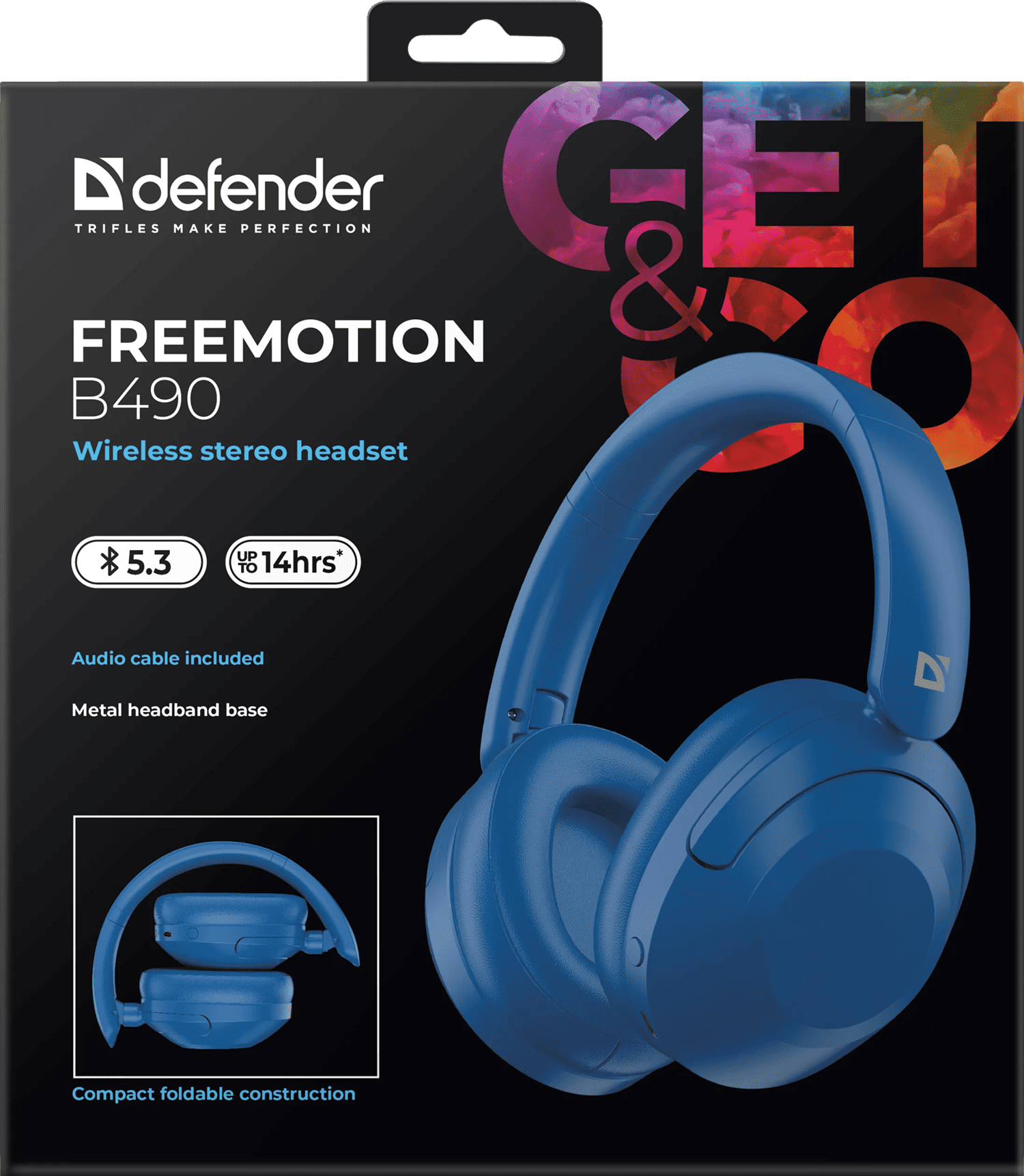 Гарнітура Defender FreeMotion B490 Bluetooth Blue (63490)  (7202785)
