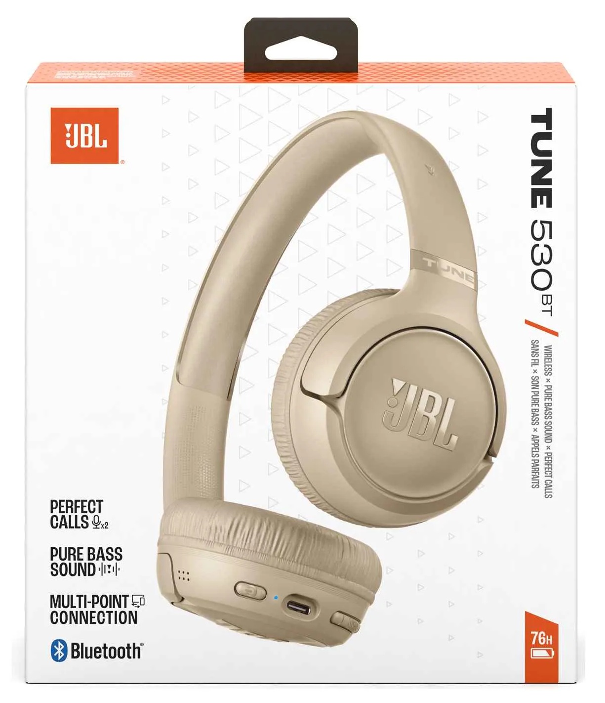 Гарнітура JBL TUNE 530BT Beige (JBLT530BTBEGEU)  (7225523)