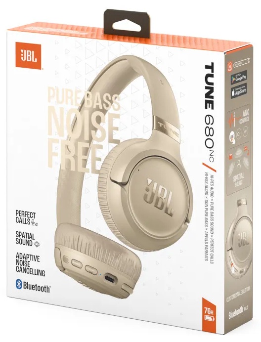 Гарнітура JBL TUNE 680NC Beige (JBLT680NCBEG)  (7225528)