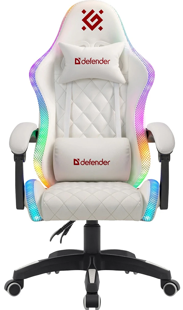 ігр. крісло DEFENDER (64557) Energy Білий,RGB,класс 4,PU