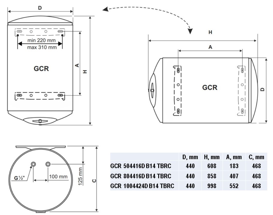 Водонагрівач Tesy Anticalc REV GCR 804416D B14 TBRC (7229711)