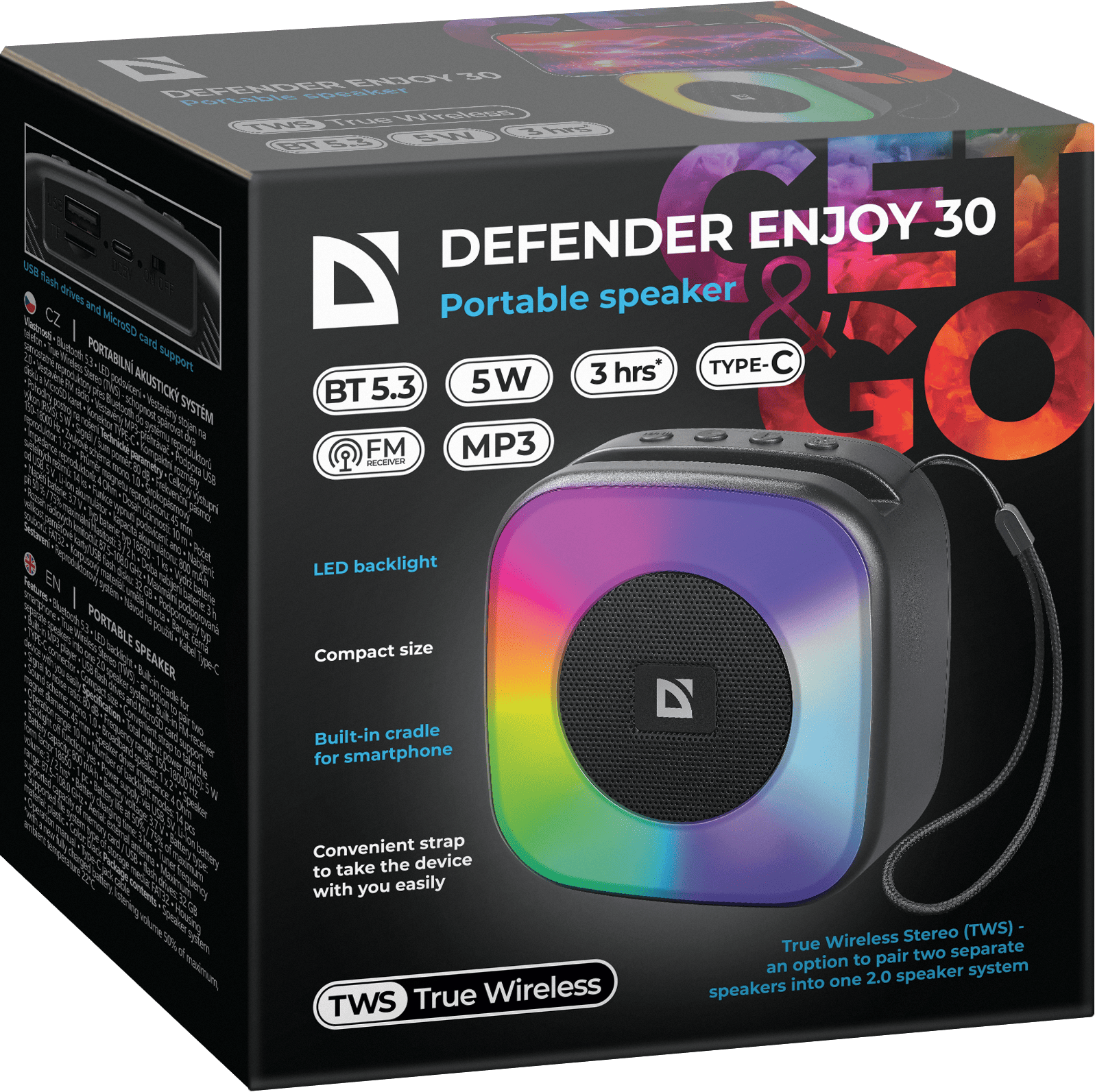 Портативна акустика Defender Enjoy 30 5Вт Black (65930)  (7243794)