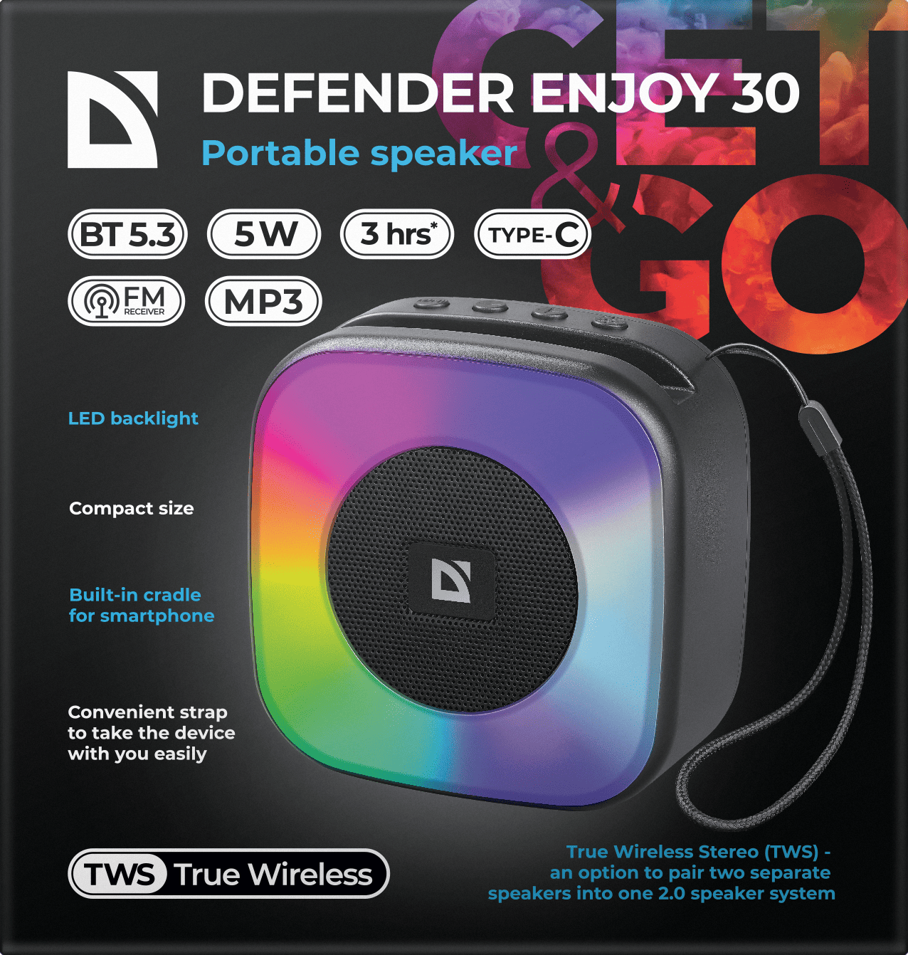 Портативна акустика Defender Enjoy 30 5Вт Black (65930)  (7243794)