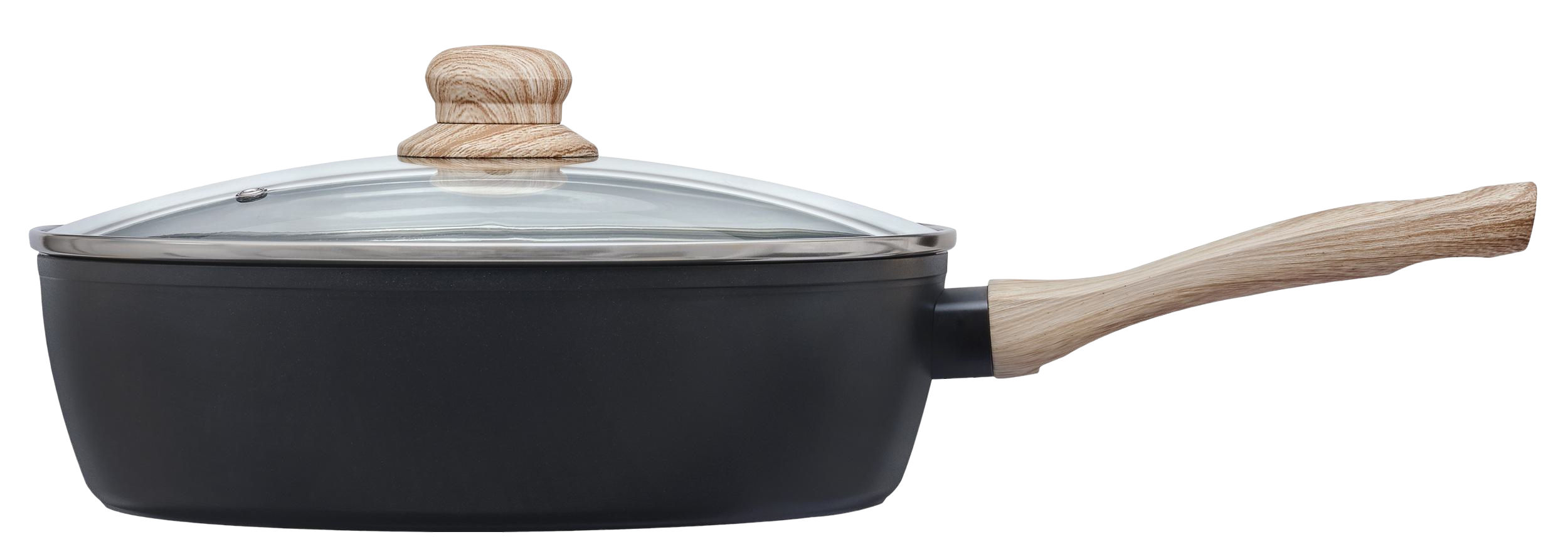 Сковорода PYREX Cook&Care глиб. 28 см індукція з кришкою (CR28DF6/8144)