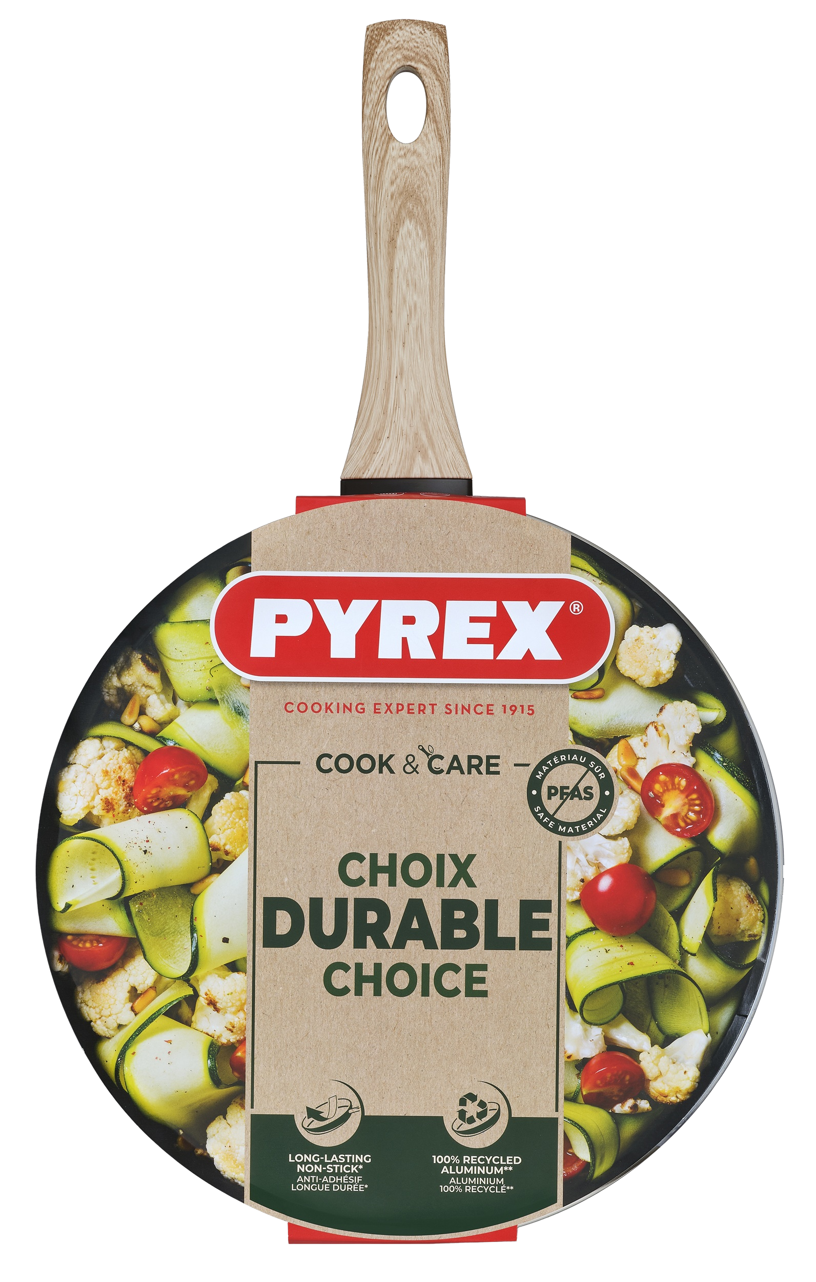 Сковорода PYREX Cook&Care глиб. 28 см індукція з кришкою (CR28DF6/8144)