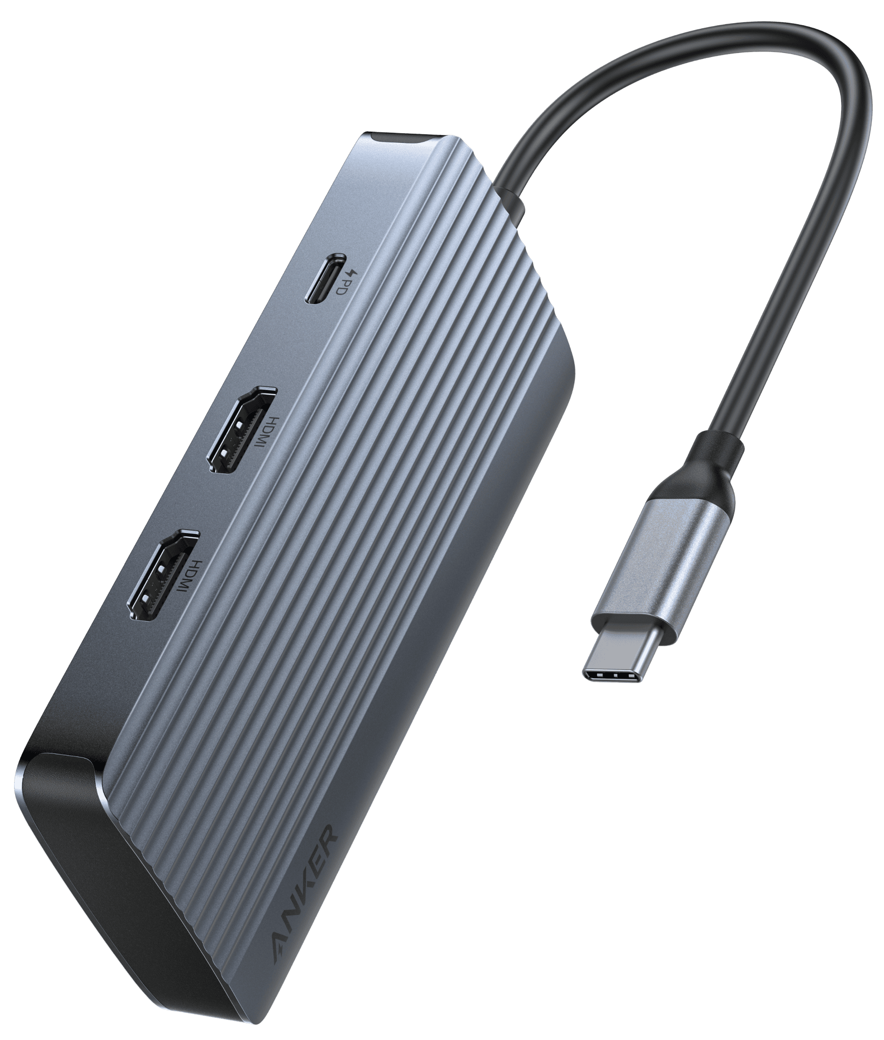 кабель ANKER USB-C Hub - 7-in-1 - PD in 100W, 2xHDMI, 4xUSB-A (Black) USB-концентратор (хаб)