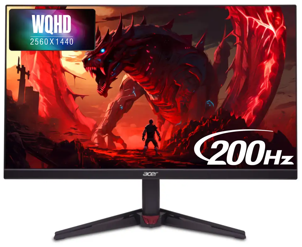 Монiтор TFT ACER 27" Nitro VG270UX1bmiipx (UM.HV0EE.105) IPS QHD 200Hz 2*HDMI DP MM Black