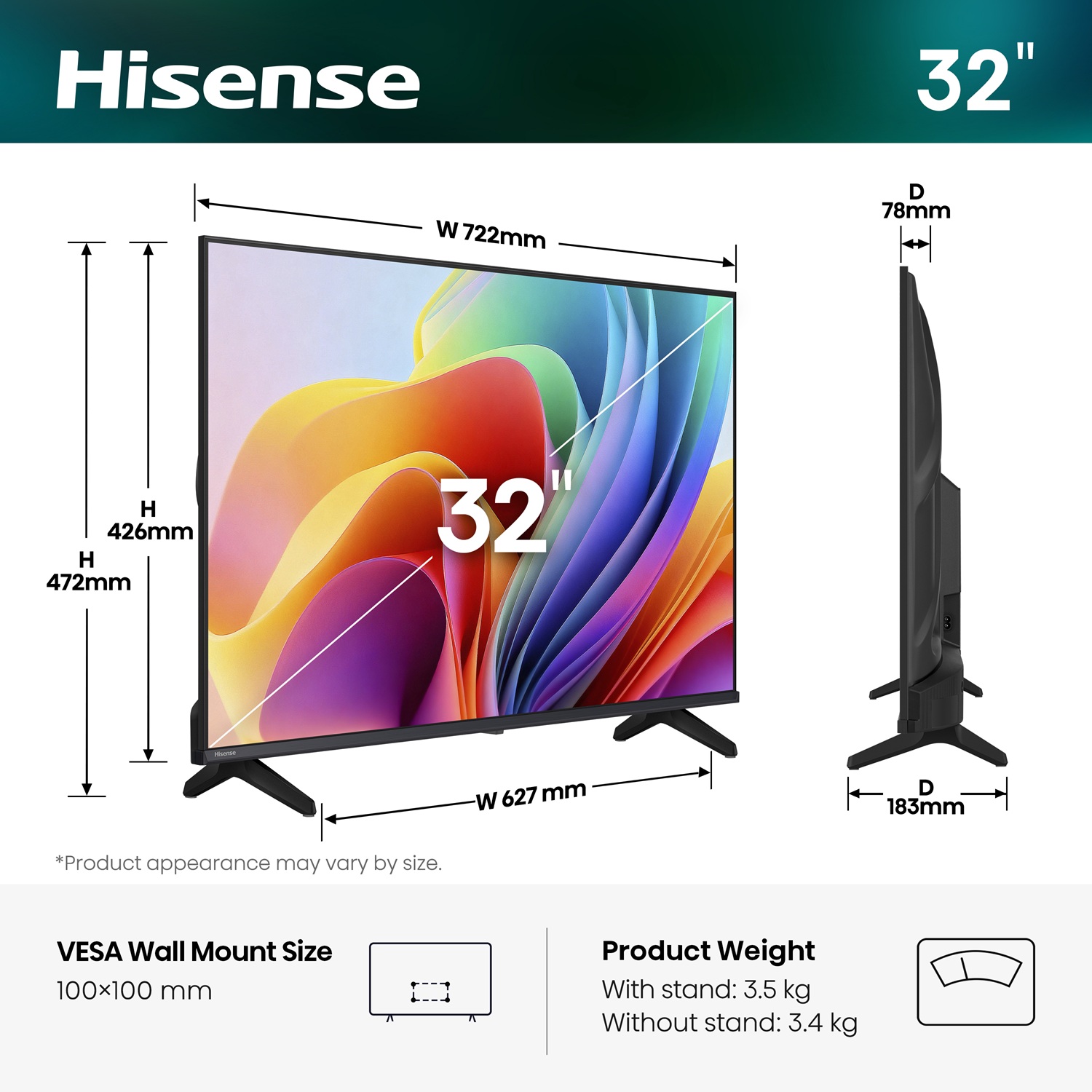 LED-телевізор Hisense 32A4S (7262256)