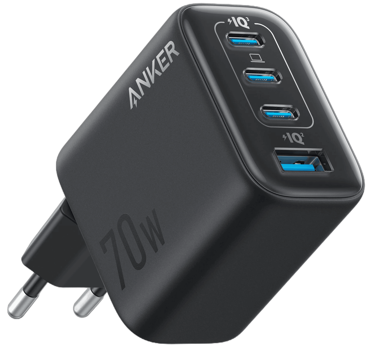 мережева зарядка ANKER Charger - 70W, 3xUSB-C PD 3.0 & 1xUSB-A (Чорний)