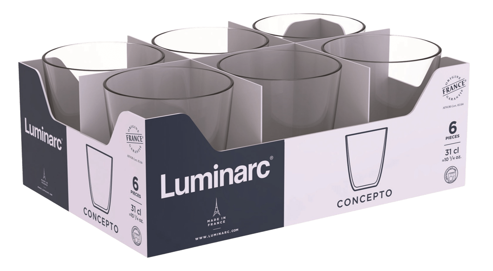 Склянка LUMINARC CONCEPTO /НАБІР/ 6X310 мл висок. (V3203/1)