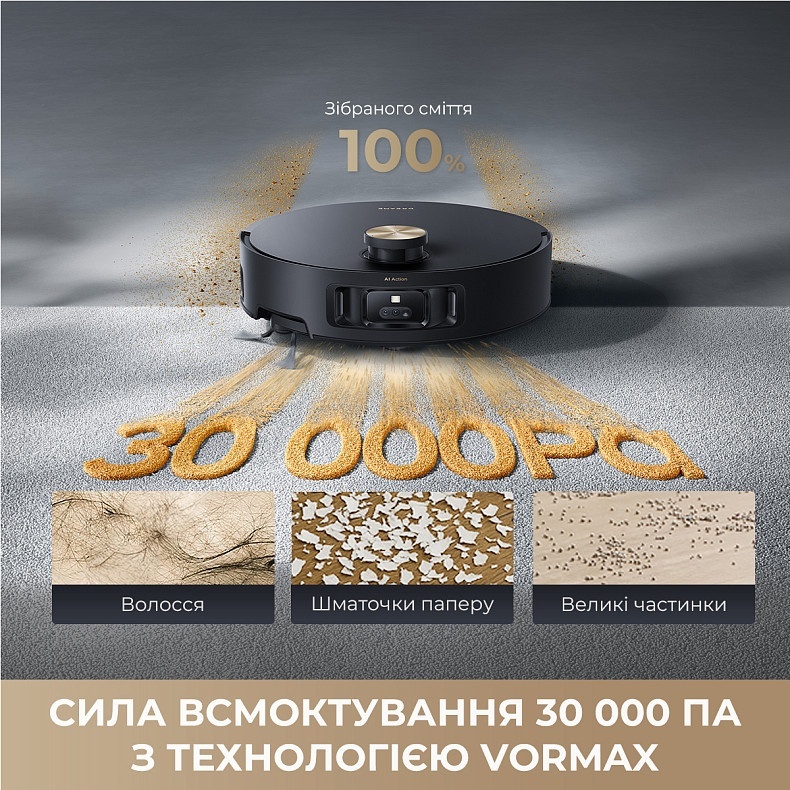 Пилосос-робот DREAME AQUA10 ROLLER RLH31CE-BL