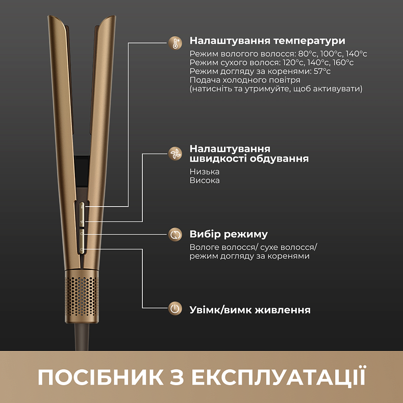 Випрямляч для волосся DREAME Aero Straight Gold AMA10A