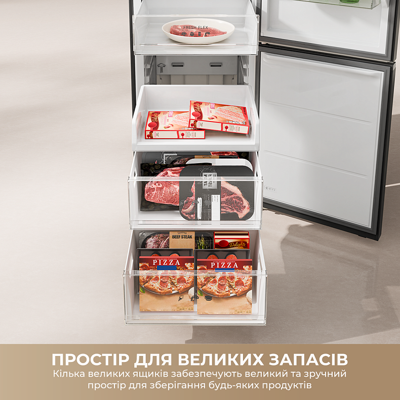 Холодильник DREAME MegaPro 201cm D class-Black