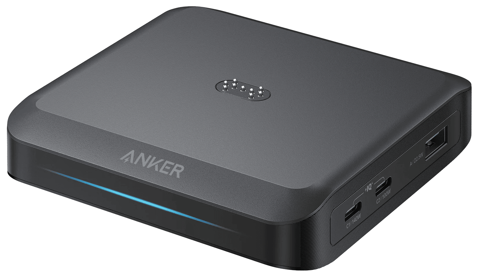 мережева зарядка ANKER Charging Base for Anker Prime 150W, 2xUSB-C, 1xUSB-A, Pogo pin (Чорний)
