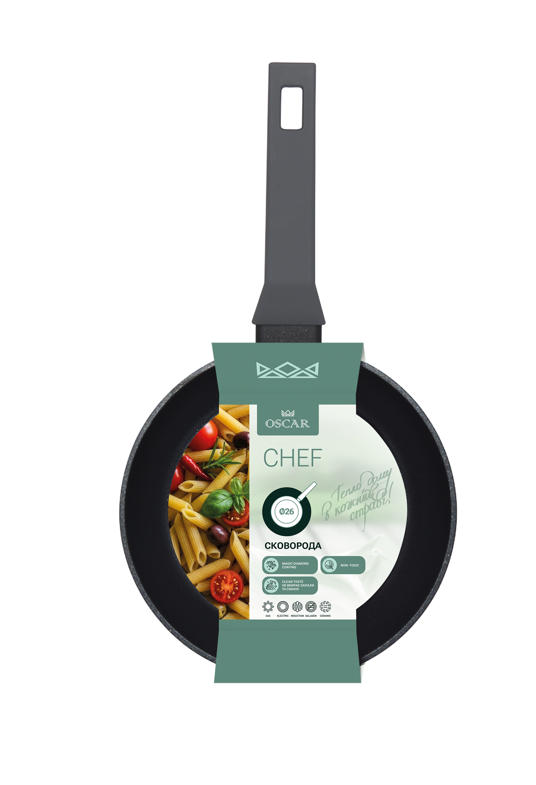 Сковорода OSCAR CHEF 26 см new (OSR-1101-26/n)