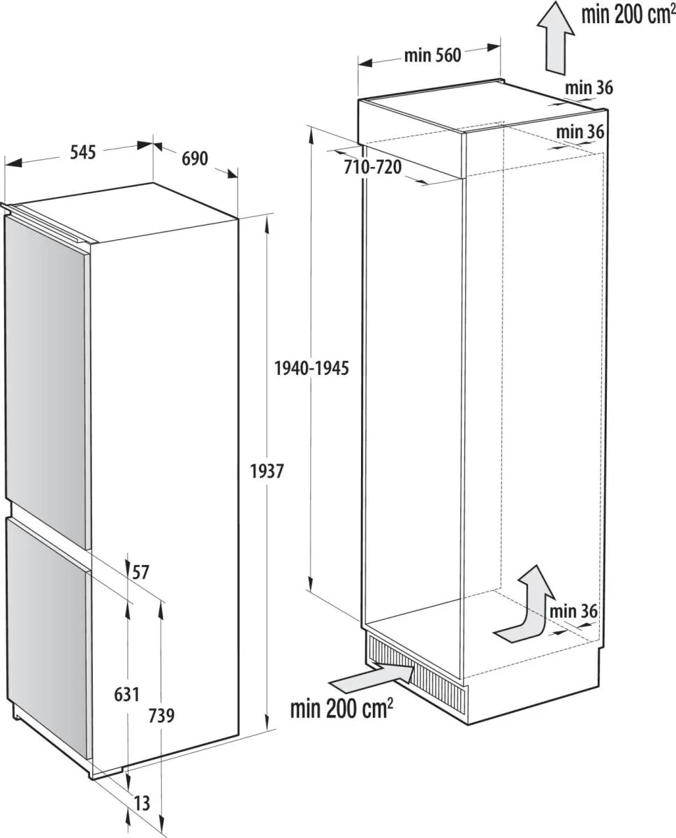 Вбуд. холодильник GORENJE NRKI619D61WFE