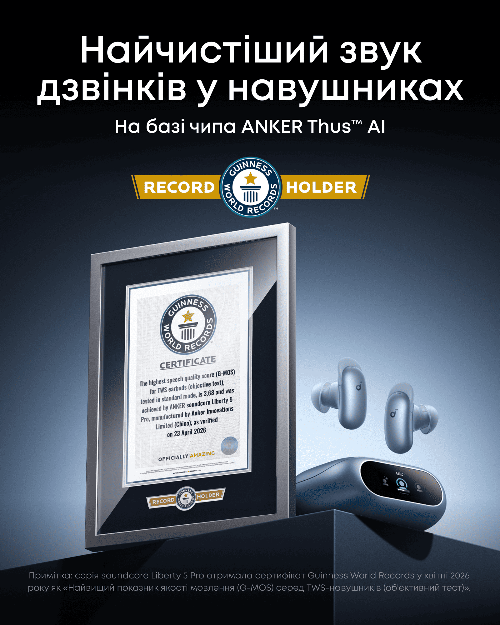 Гарнітура Anker SoundСore Liberty 5 Pro Blue  (7263453)