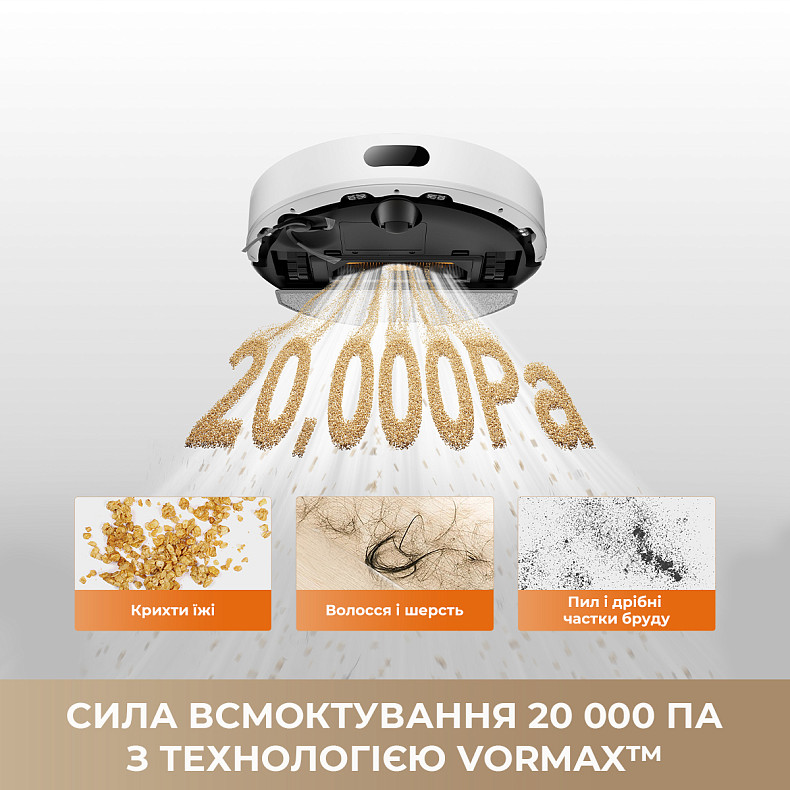 Пилосос-робот DREAME Bot F20 Plus White