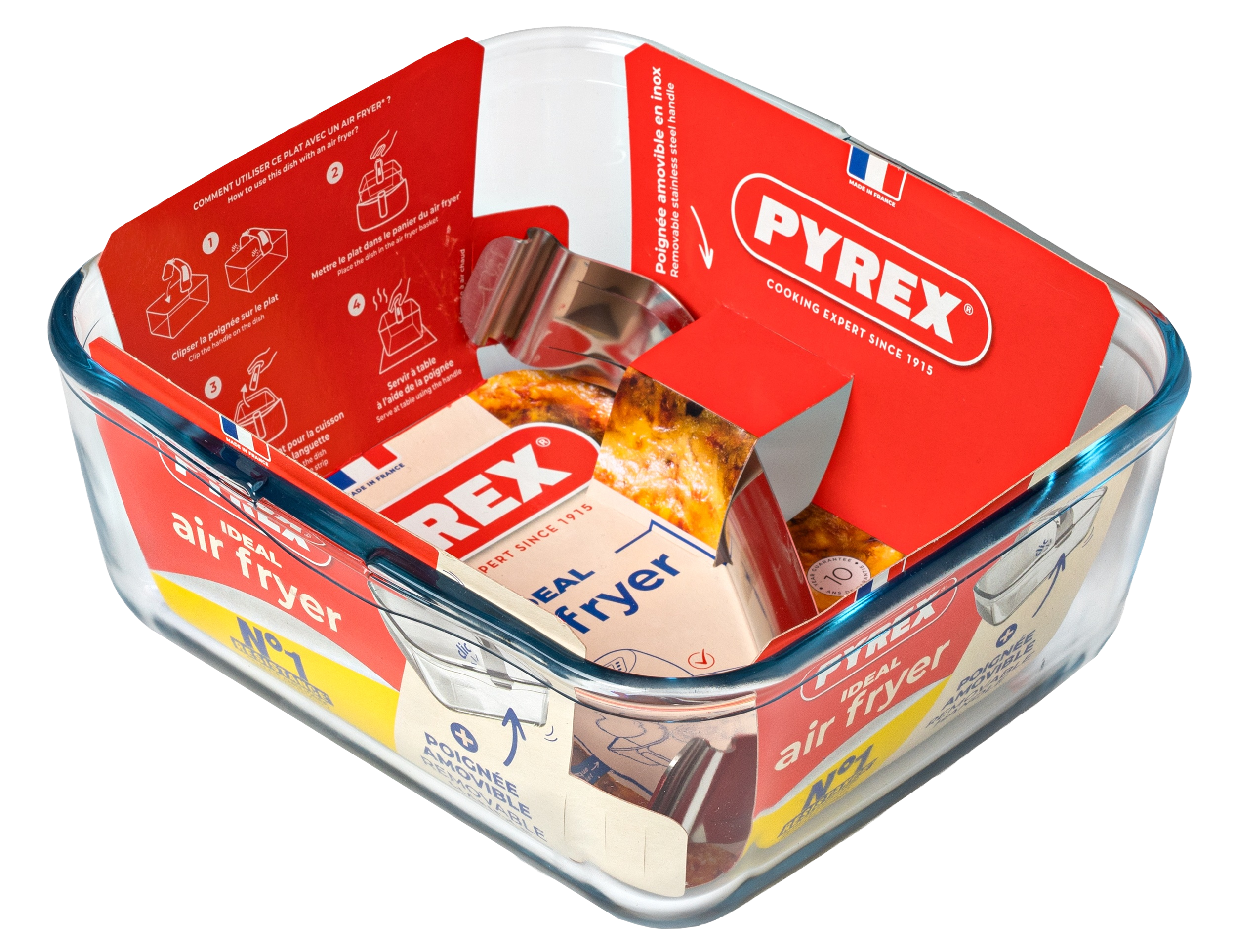 Форма с/к PYREX AIRFRYER квад. з ручкою (2л) (301U300)