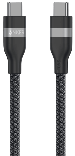 кабель ANKER USB-C to USB-C - 0.9m 240W Upcycled-Braided (Чорний)