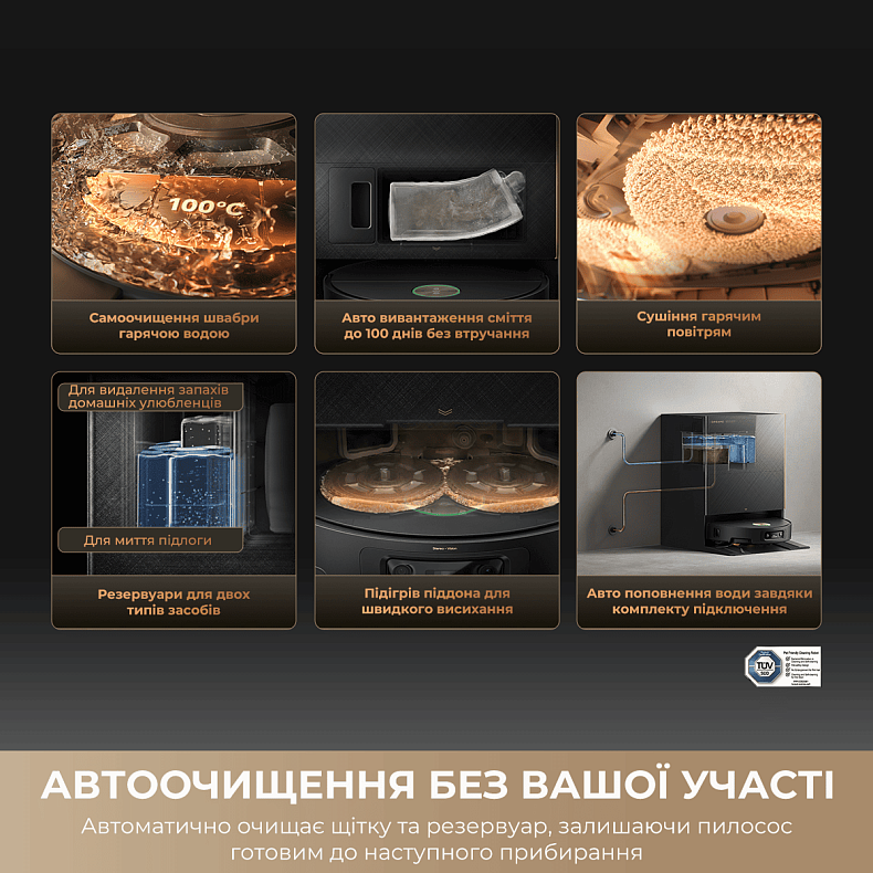 Пилосос-робот DREAME Bot X60 Ultra Complete Black (RLX87DE)