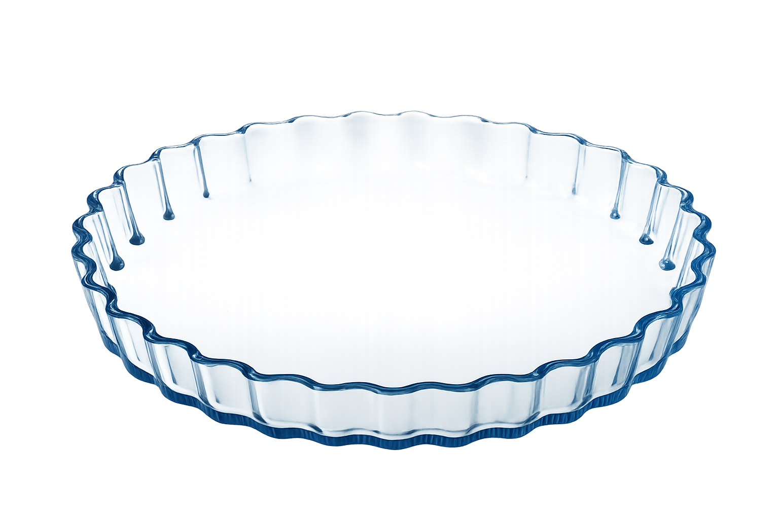 Форма с/к PYREX форма стекл.кругл.27см(1.4) рифл.sticker (803BN00/B146)