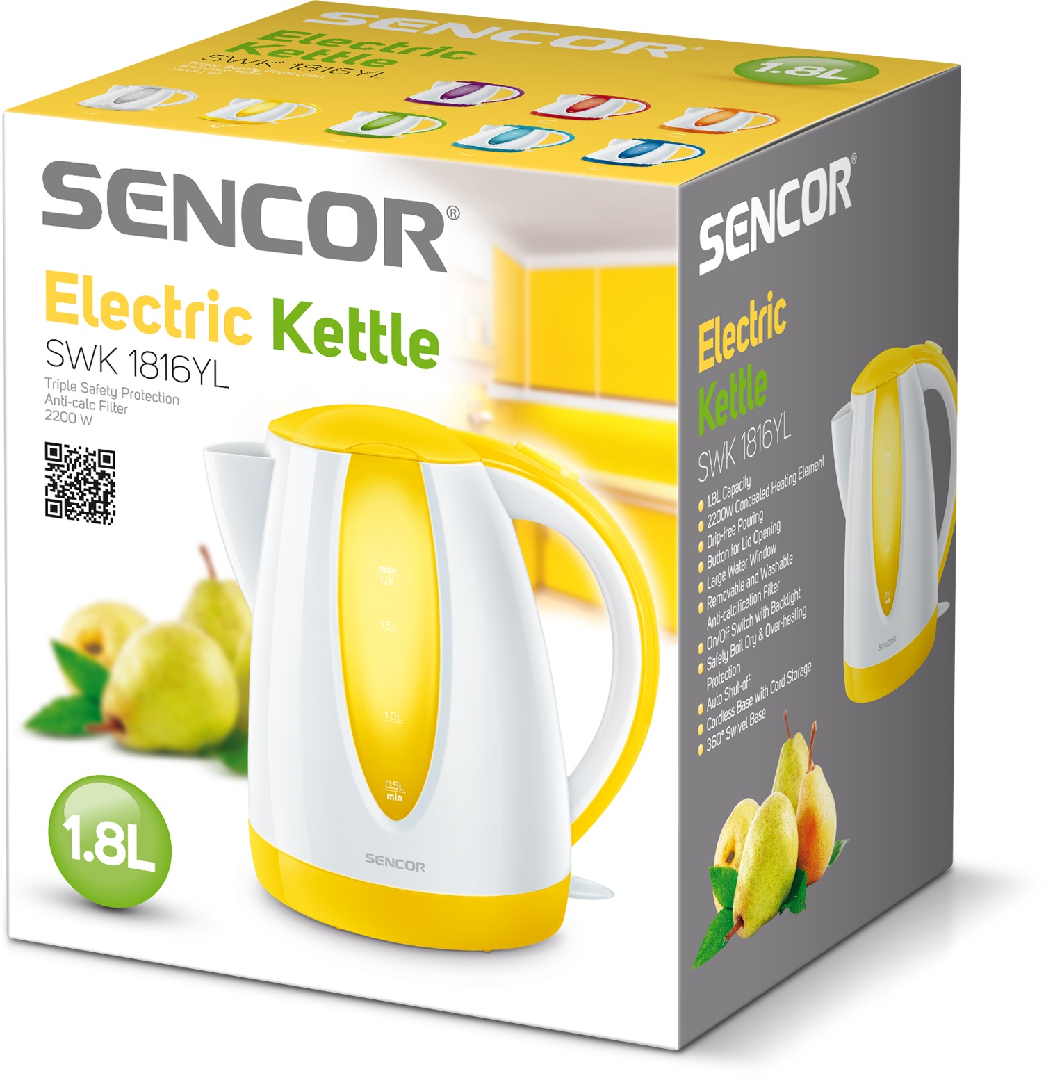 Чайник SENCOR SWK 1816YL
