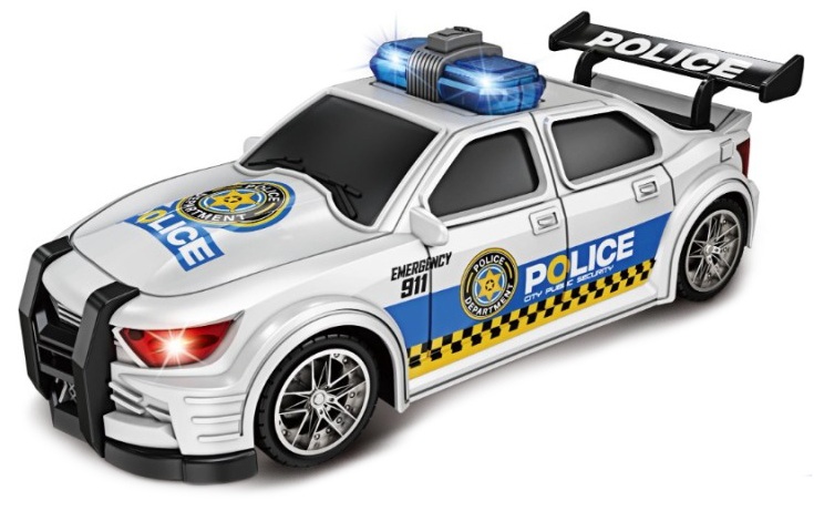 Іграшка CARS S Поліцейська машина біла 1:20 (інерція, звук, світло)