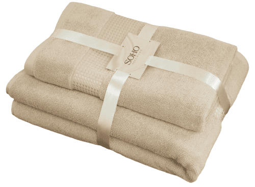 Текстиль банний SOHO Наб. руш. 50*90+70*140см бавовна 100% Elove Beige