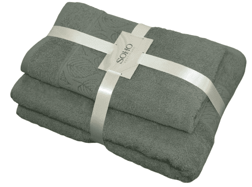 Текстиль банний SOHO Наб. руш. 50*90+70*140см бавовна 100% Elbe Dark Olive