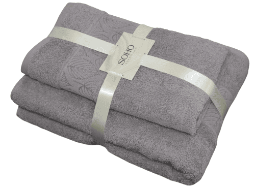 Текстиль банний SOHO Наб. руш. 50*90+70*140см бавовна 100% Elbe Beige-Gray