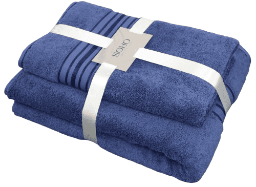 Текстиль банний SOHO Наб. руш. 50*90+70*140см бавовна 100% Sophia Dark Blue