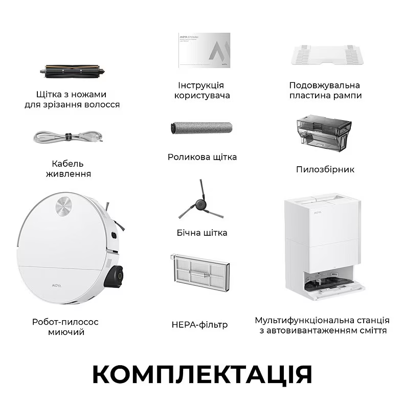 Пилосос-робот Mova S70 Roller White