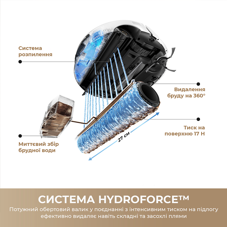 Пилосос-робот Mova S70 Roller Black