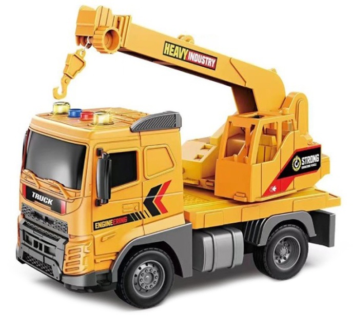 Іграшка CARS S Кран жовтий 1:20 (інерція, звук, світло, кран рухається)