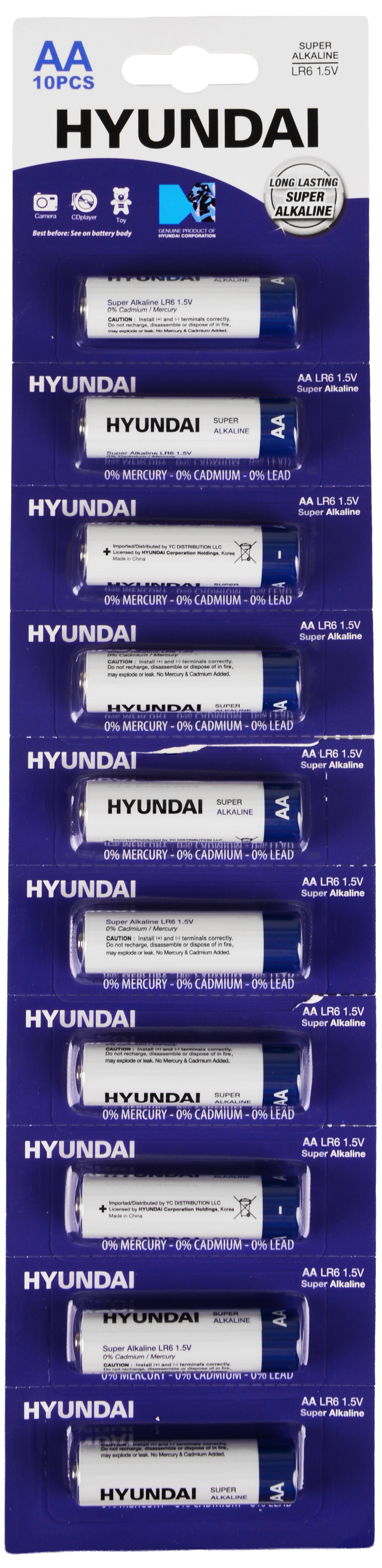 Батарейка HYUNDAI LR6 AA BL 1X10 Alkaline