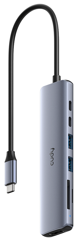 мереж.акт CUDY UH407 USB Хаб 7-в-1