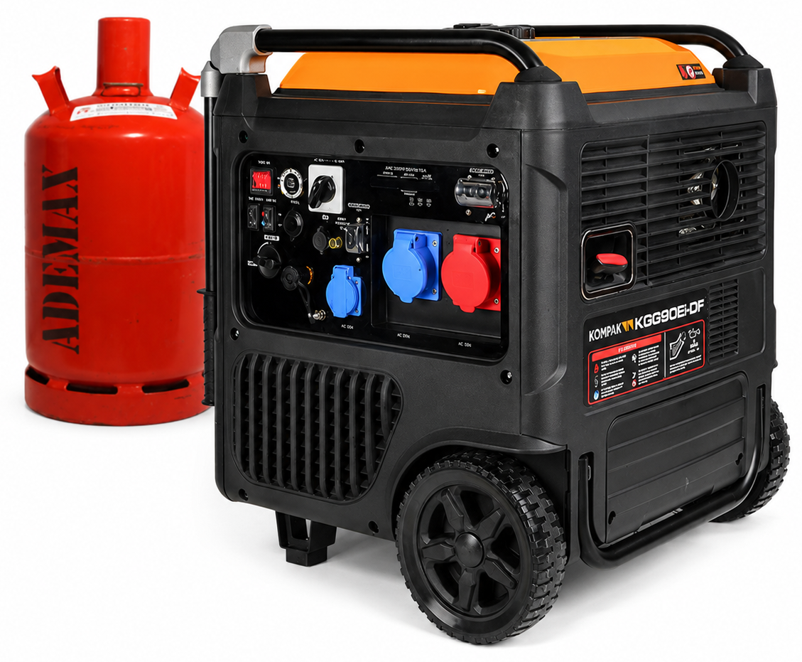 Генератор двох паливний KOMPAK KGG90Ei-DF 8.1/8.9 кВт