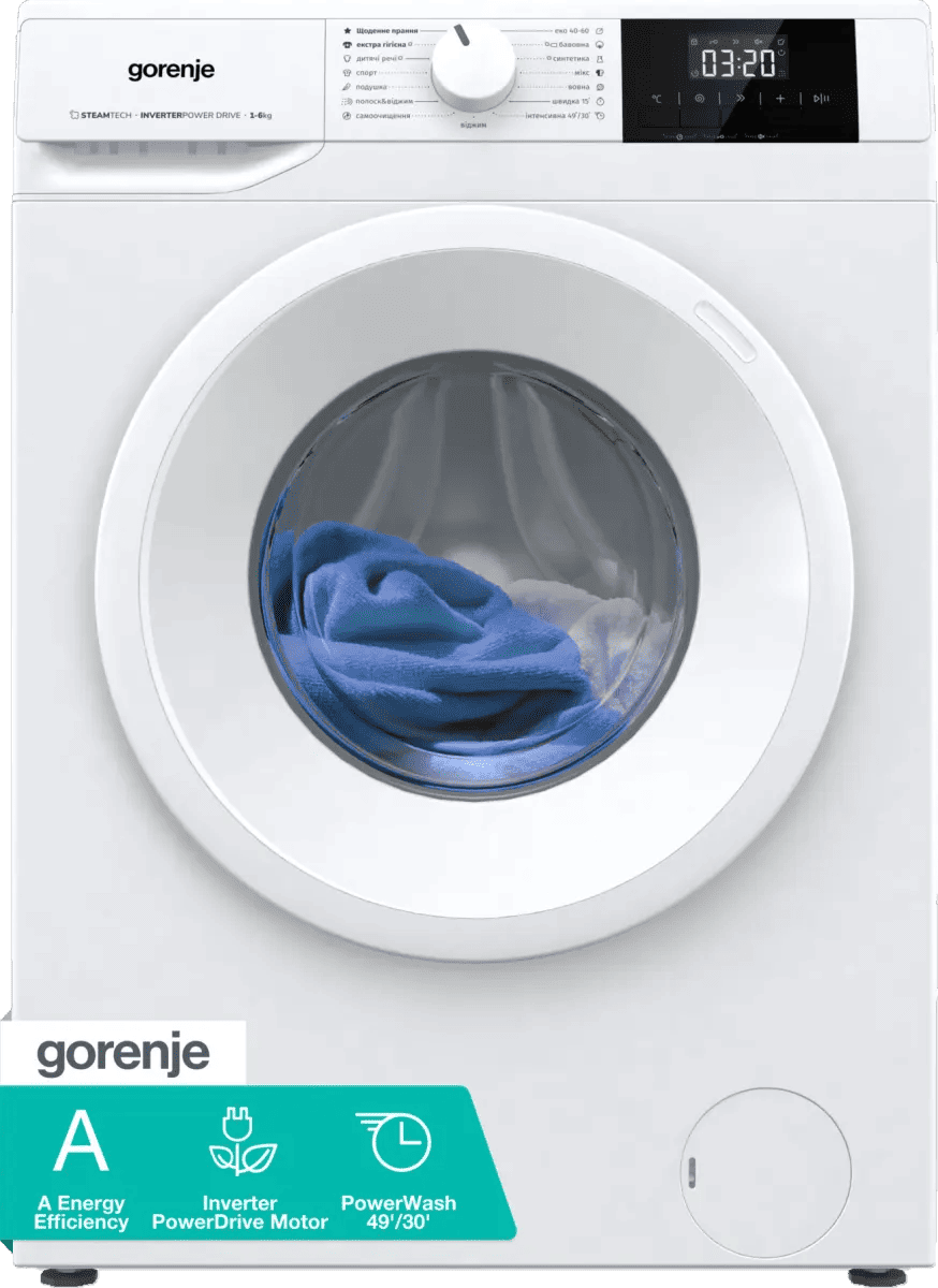 Пральна машина автоматична Gorenje WNGPI61SAS/UA (7311421)
