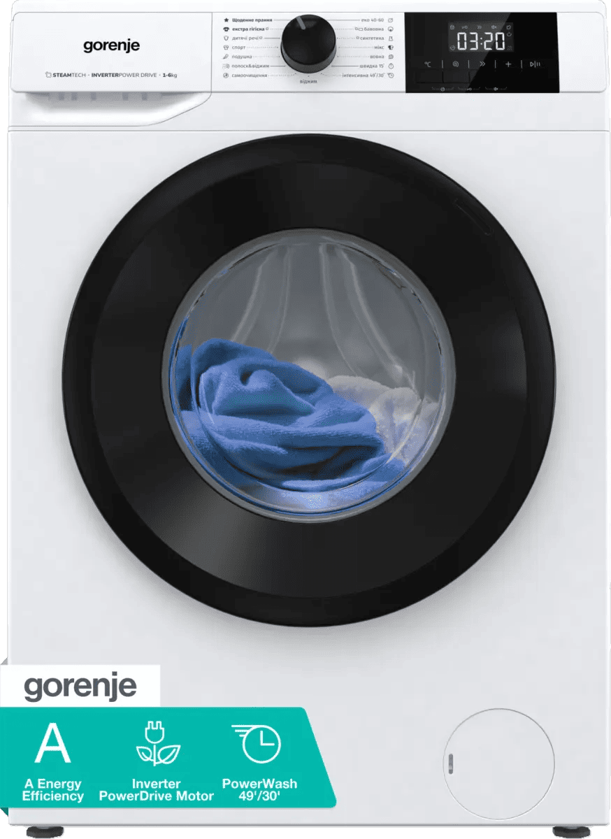 Пральна машина автоматична Gorenje W3NGPI61SAS/UA (7311425)
