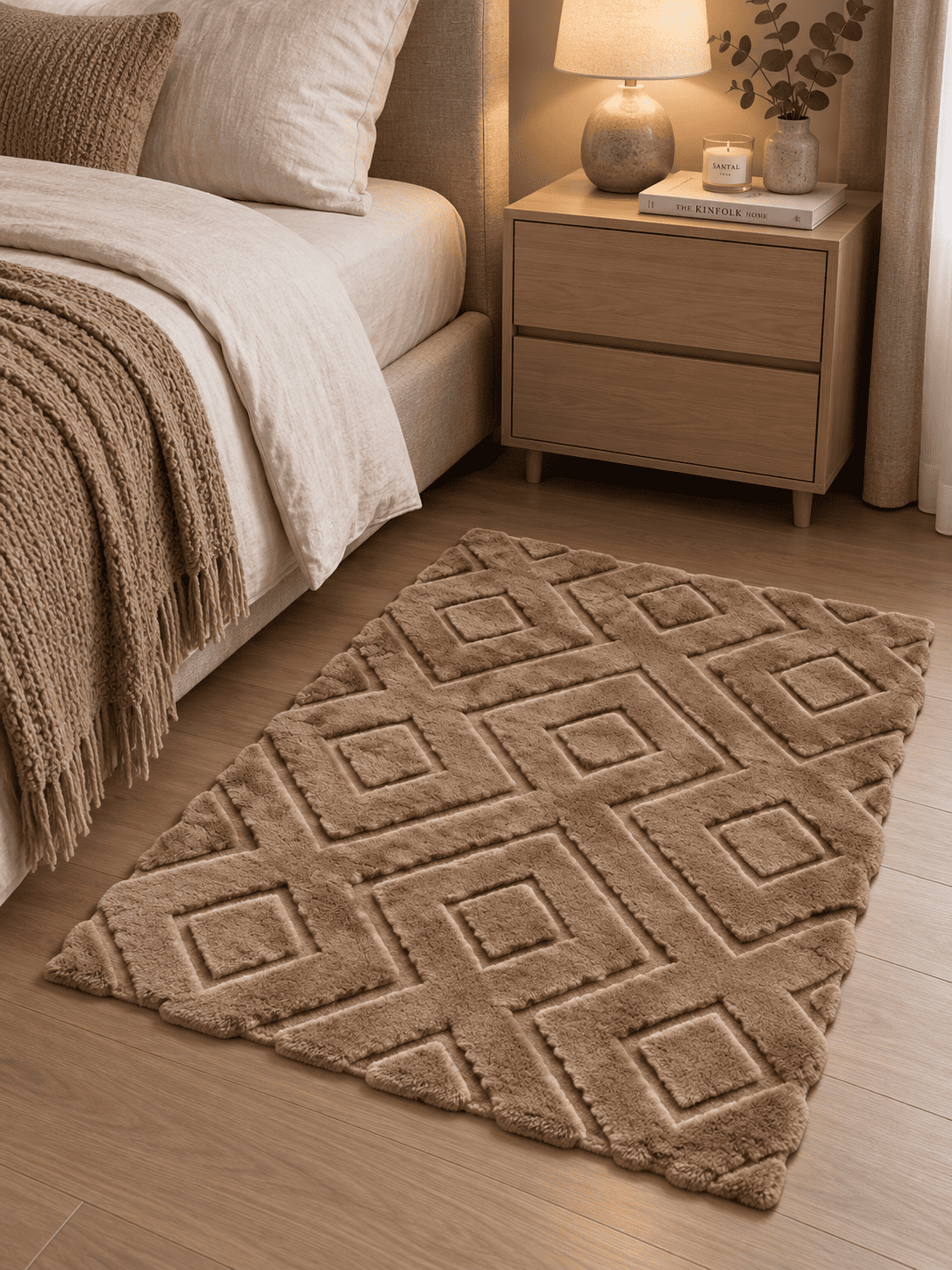 Текстиль банний SOHO Килимок 60*80 см Rhombus Taupe