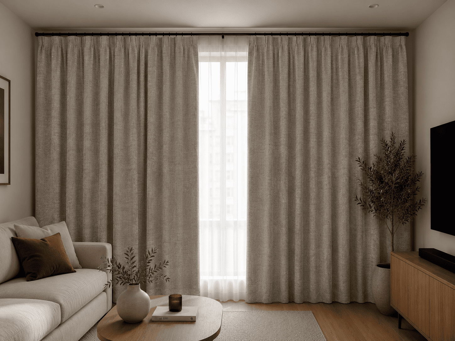 Текстиль для дому SOHO Штора блекаут Рогожка 150*270 см Beige