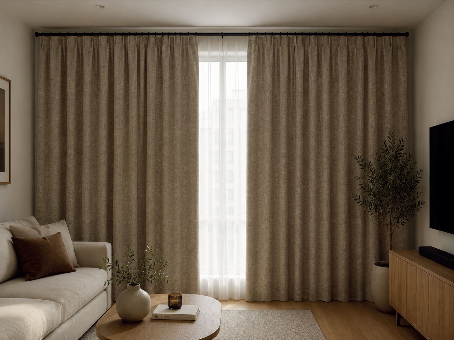 Текстиль для дому SOHO Штора блекаут Рогожка 150*270 см Taupe